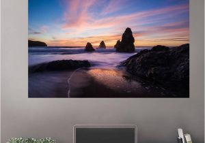 Ocean Sunset Wall Murals Sunset Beach Rocks Wall Art Zapwalls