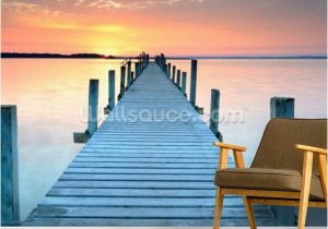 Ocean Sunset Wall Murals Sunset Jetty