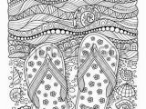 Ocean Waves Coloring Pages Coloring Book for Adult Sea Beach Slippers Sand and Shell