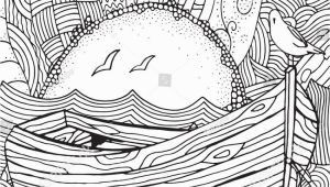 Ocean Waves Coloring Pages Wooden Boat Floating On the Waves Waves Boat Sea Art