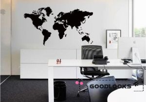 Office Wall Mural Design Od Diy Removable World Map Vinyl Wall Sticker Decal Mural Art Fice Home