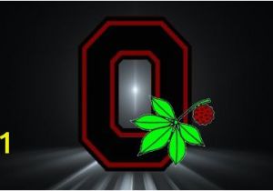 Ohio State Football Wall Murals Black Block O with Buckeye and Leaf Football Wallpaper Id