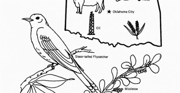 Oklahoma State Flower Coloring Page Oklahoma State Outline Coloring Page Free Worksheets