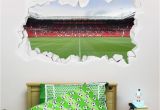 Old Trafford Wall Mural Manchester United Football Club Broken Wall Old Trafford Stadium Wall Mural Bonus Wall Sticker Set