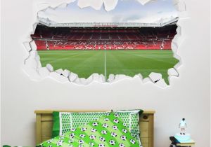 Old Trafford Wall Mural Manchester United Football Club Broken Wall Old Trafford Stadium Wall Mural Bonus Wall Sticker Set