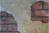 Old West Wall Murals Exposed Brick Under Plaster