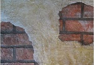 Old West Wall Murals Exposed Brick Under Plaster