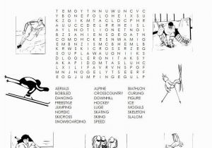Olympic Swimming Coloring Pages Winter Olympic Sports Printable Word Search Printables for Kids