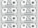 One Dollar Bill Coloring Page Coloring Play Money Coloring Sheets Pages Printable Game for Play