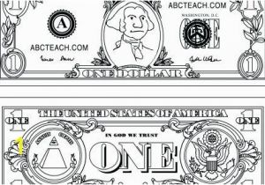 One Dollar Bill Coloring Page Dollar Bill Coloring Page Printable Inspirational Gallery Money