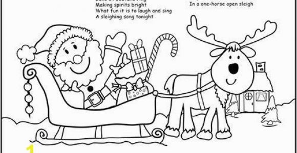 One Horse Open Sleigh Coloring Page Preschool Coloring Pages Elegant Printable Santa Sleigh Coloring