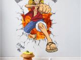 One Piece Wall Murals Us $5 84 Off E Piece Anime Ic Luffy Breack Wall 3d Window Wall Stickers Decals Vinyl Decoration Fashion Decor for Kids Boys Bedroom Art In