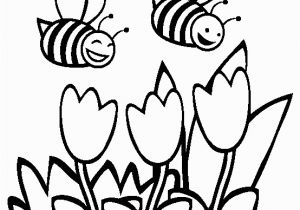 Online Spring Coloring Pages Bees Coloring Page Free Bees Line Coloring