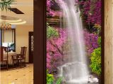 Open Window Wall Murals Wallpaper Beautiful Waterfall Swan Pink Flower Backdrop Wall Mural Hotel Lobby Living Room Entrance Decor Papier Peint 3d Window Wallpaper Women