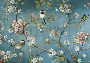 Oriental Wall Murals Uk Vintage Birds Wallpaper orchard Wallpaper In 2019