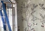 Oriental Wallpaper Murals Chinoiserie Wallpaper oriental Trees Flowering Branch Exotic Birds