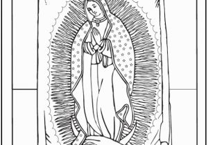 Our Lady Of Guadalupe Coloring Page Lady Guadalupe Coloring Page Juan Diego Tilma