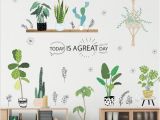 Outdoor Wall Mural Decals Garden Plant Bonsai Flower butterfly Wall Stickers Home Decor Living Room Kitchen Pvc Wall Decals Diy Mural Art Decoration Wall Decals for Baby Girl