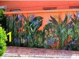 Outdoor Wall Murals for Schools Painted Flowers On A Fence Fences