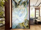 Outdoor Wall Murals Wallpaper Diy Indoor Waterfall 3d Wallpaper Y Beauty Girl with Fierce