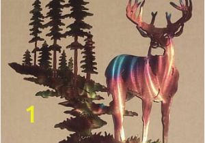 Outdoor Wildlife Wall Murals $200 Whitetail Buck Deer W Mountain & Trees Metal