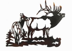 Outdoor Wildlife Wall Murals Elk Metal Wall Art This Stunning Metal Wall Sculpture Makes