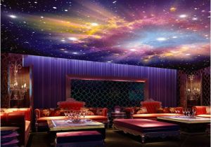 Outer Space Ceiling Murals Custom Mural 3d Star Nebula Night Sky Wall Painting Ceiling Smallpox