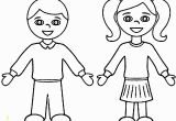 Outline Of A Boy and Girl Coloring Pages Coloring Page Boy and Girl Coloring Home