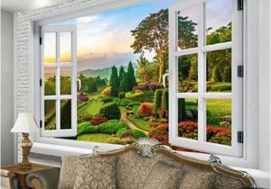 Outside Murals for Walls Custom Mural Wallpaper Outside the Window Pastoral Path Nature