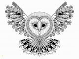 Owl Mandala Coloring Pages for Adults Owl with Big Head