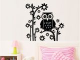 Owl Peel and Stick Wall Mural Decorate Home Flower Owl Cartoon Art Wall Sticker Decoration Decals Mural Painting Removable Decor Wallpaper G 2053 In This Home Wall Decal