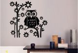 Owl Peel and Stick Wall Mural Decorate Home Flower Owl Cartoon Art Wall Sticker Decoration Decals Mural Painting Removable Decor Wallpaper G 2053 In This Home Wall Decal