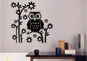 Owl Peel and Stick Wall Mural Decorate Home Flower Owl Cartoon Art Wall Sticker Decoration Decals Mural Painting Removable Decor Wallpaper G 2053 In This Home Wall Decal