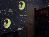 Owl Peel and Stick Wall Mural Us $2 64 Off Luminous Owl Moon Star Wall Sticker Stars Glow for Kids Rooms Glow In the Dark Home Decor Good Night Fluorescent Mural Poster In Wall