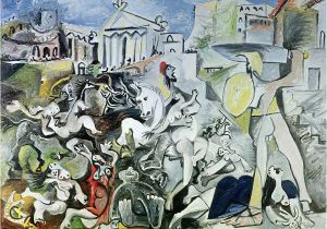 Pablo Picasso Mural the Rape Of the Sabine Women by Pablo Picasso