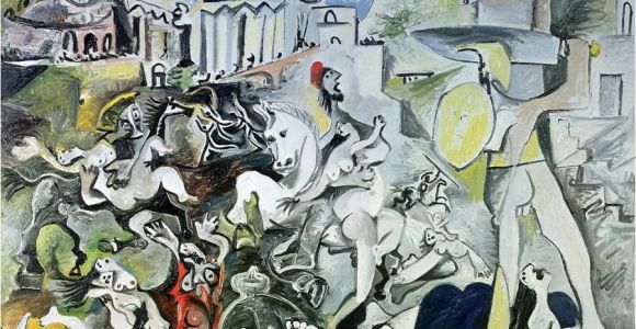 Pablo Picasso Mural the Rape Of the Sabine Women by Pablo Picasso