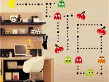 Pac Man Wall Mural Tanie Åadny Naklejka Pacman Zestaw Retro Vinyl Mural