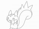 Pachirisu Coloring Pages Cute Little Pokemon Pachirisu Coloring Page