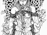 Pagan Witch Coloring Pages for Adults Celtic Goddess Coloring Sheet