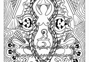 Pagan Witch Coloring Pages for Adults Coloring Page for Adults Samhain Halloween Goddess Coloring