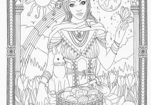 Pagan Witch Coloring Pages for Adults Goddess Coloring Page