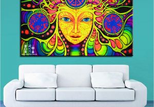 Paint by Number Wall Murals for Adults 2019 Canvas Wall Art Pcs Psychedelic Mandala Abstract
