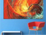 Paint by Number Wall Murals for Adults 2019 Wall Art Painting Red and Blue Abstract Wall for