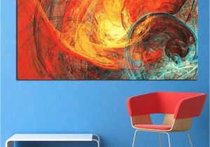 Paint by Number Wall Murals for Adults 2019 Wall Art Painting Red and Blue Abstract Wall for