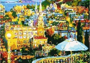 Paint by Numbers Wall Mural Kits City Landscape N12 Paint by Numbers