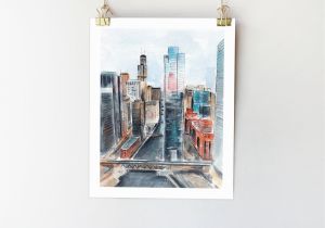 Paint Pens for Wall Murals Chicago Print Chicago Poster Chicago Wall Art Chicago Sketch