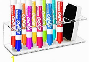Paint Pens for Wall Murals Clear Acrylic Wall Mountable 10 Slot Dry Erase Marker & Eraser
