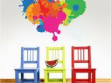 Paint Splatter Wall Mural Color Splash Wall Mural Decal