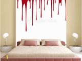Paint Splatter Wall Mural Vector Red Paint or Blood Pouring Background Wall Mural
