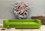 Painted Bedroom Wall Murals Really Cool Wall Art – 3d Ball In Wall – A Unique Product by